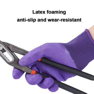 <span class=keywords><strong>Guantes</strong></span> de seguridad transpirables de espuma de plástico recubiertos de goma antideslizantes y resistentes para trabajo pesado - Product Image 4