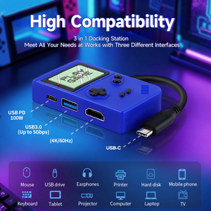 CWCゲームデザイン ノートパソコン ドッキングステーション 3 in 1 USBCハブ 4Kデュアルモニター 5Gbps 100W充電ドッキングステーション MacBook Pro用 - Product Image 2