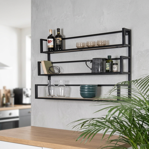 Modern Stainless Steel Wall Mounted Bookshelf Versatile Home Office Dining Kitchen Bathroom Warehouse Furniture - Product Image 3