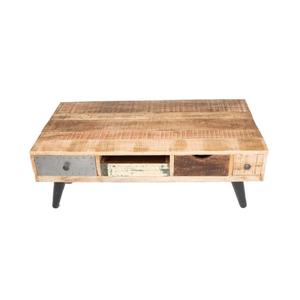 Table basse en bois massif de luxe industriel moderne, design personnalisable, décorative, faite à la main, écologique, pour salon - Product Image 3