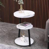 Table basse moderne en métal multi-niveaux pour chambre à coucher, canapé, salon, petit appartement ou maison de location