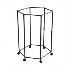 Hot-Selling Six-Sided Circular Metal Floor-Standing Rotating Clothes Rack Multifunctional Thickened <b>Coat</b> <b>Stand</b> Modern Bedroom - Product Image 2