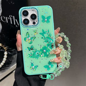 Pour <span class=keywords><strong>Redmi</strong></span> 15/15C/A5/K70E/<span class=keywords><strong>Note</strong></span> 14 13 Pro Plus/14C Étui de téléphone de protection d'objectif de luxe brillant en diamant de style papillon - Product Image 6