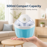 500ml Mini Elektrische IJsmachine Automatische Frozen Yogurt Gelato Machine Candy Kleur DIY Fruit Dessert Maker voor Kinderen Thuisgebruik