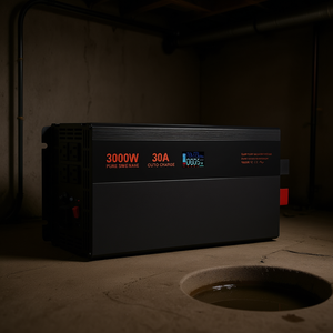 Inversor de Onda Sinusoidal Pura de 3000W, 30A, Carga Automática, Pantalla LCD, Sistema de Respaldo de Batería para Bomba de Sumidero - Product Image 2