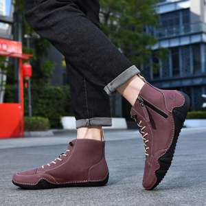 Sapatos Masculinos em Alta Venda 2508 Botas Martin Artesanais Respiráveis de Tamanho Grande para Primavera e Verão Botas Curtas Casuais para Homens - Product Image 5