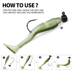 5 piezas de anzuelos de pesca <span class=keywords><strong>con</strong></span> cabeza de jig Ned Rig de 3.5g, 5g, 7g, <span class=keywords><strong>con</strong></span> púas, para lubina, <span class=keywords><strong>trucha</strong></span>, señuelos de gusano, pesca en agua salada y dulce, aparejos de pesca - Product Image 5