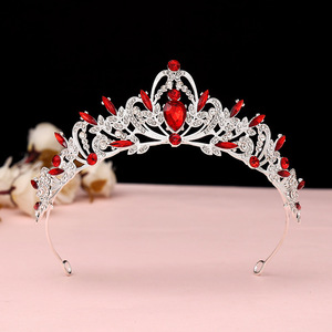 Corona de diamantes de imitación de estilo europeo hecha a mano, accesorios nupciales para el cabello, diadema de cristal barroco, Tiaras de Mariage para <span class=keywords><strong>reinas</strong></span> - Product Image 2