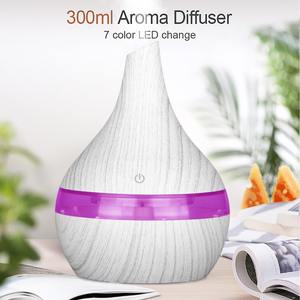 Humidificador USB con Aspecto de Madera para el Hogar, Purificador de Aire de Escritorio de 300 ml, Difusor con Luz LED para Sala de Estar - Product Image 2