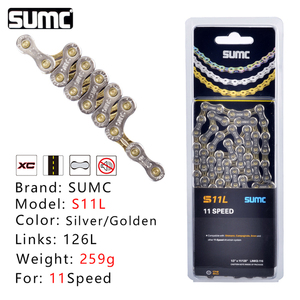 <span class=keywords><strong>Cadena</strong></span> de Bicicleta SUMC de 6, 7, 8, 9, 10, 11 y 12 Velocidades, 9s, 10s, 11s, 12s, de Titanio Ultraligero para Bicicletas de Montaña y Carretera, Compatible con Piezas <span class=keywords><strong>Shimano</strong></span> - Product Image 3