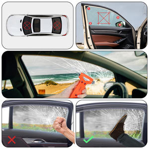 Marteau de sécurité pour voiture Outil trois-en-un Outil de sécurité d'urgence pour voiture avec brise-vitre et coupe-ceinture de sécurité pour la famille - Product Image 6