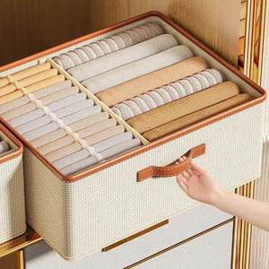 Faltbare Abnehmbare Schrank- und Garderobenaufbewahrungsbox für Kleidung, T-Shirts, Hosen, Spielzeug-Organisation im Wohnzimmer & Badezimmer - Product Image 1