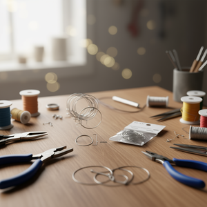 Orecchini Ilan 30mm in Argento, Materiali per Creazione di Gioielli - Product Image 2