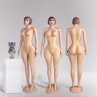 Mannequin féminin grande taille, corps entier, style européen-américain, avec poitrine et fessier généreux, en PE, pour présentation de vêtements