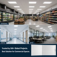 Panel de Luz LED Ultra Delgado 2x2 1x4 2x4, Luz de Techo Retroiluminada, CCT Seleccionable, para Oficina