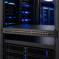 Commutateur PoE Gigabit géré S5735R-L48LP4S-A-V2 à 48 ports, budget PoE haute puissance 380W avec 4 ports SFP pour réseau d'entreprise centralisé