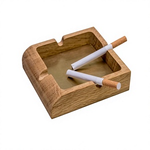 Cenicero Cuadrado de Madera para Escritorio, Diseño Minimalista, Acabado en Madera Natural, para Uso Doméstico - Product Image 6