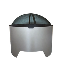Brasero rond en acier Ø58xH55cm, thermolaqué, pour la décoration de jardin