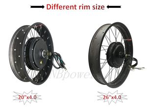 大功率超73 20英寸X4.0 72V5000w 150毫米170毫米190毫米落差电动自行车轮毂电机转换套件 - Product Image 4