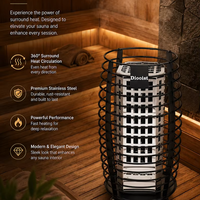 Diooist 2026 Nouveau Nester 9kw, 12kw, 15kW Chauffe-sauna extérieur WiFi à commande informatique pour sauna traditionnel