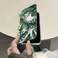 Promax 16pro 15pro 14pro coque de téléphone feuille transparente anneau blanc conception dessin animé étuis de téléphone portable fabriqués poignée de téléphone en TPU Durable