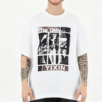 T-shirt décontracté pour homme, coupe ample, en coton pur, style designer, impression directe sur tissu de haute qualité, logo personnalisé