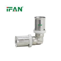 IFAN Vente en gros Raccord multicouche PEX AL PEX Coude en T Raccord de pression en laiton