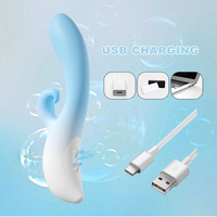 Vibrateur double tête LILO pour femmes avec fonction chauffante, masseur clitoridien et point G, rechargeable par USB, étanche IPX3, 10 fréquences
