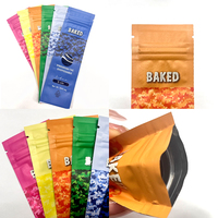 individuell bedrucktes design plastiktüten 3-seitiger verschluss reißverschluss geruchshemmend aluminiumfolie süßigkeiten stift kräuter verpackungstaschen