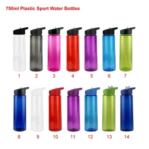 Vendita calda bottiglia di plastica da 400ml 750ml con cannuccia-BPA gratis, durevole, per Fitness, escursioni, ciclismo (OEM/ODM supportato) - Product Image 5