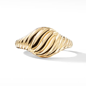 Cable esculpido relleno Mini Pinky Ring Gold <span class=keywords><strong>Fabulous</strong></span> 925 Sterling Silver para mujeres Anillo de compromiso Alianzas o anillos de boda 50PCs - Product Image 4