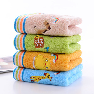 Serviettes de bain pour enfants Kim Ryan, 27x50cm, en pur coton, brodées, dessin animé, douces et absorbantes, pour enfants - Product Image 4