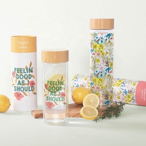 Custom Round Cylinder Paper Cardboard Tube for Water Glass Bottle Package With Plastic Top