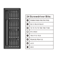 Juego de Destornilladores de Precisión Mingtu 25 en 1, Puntas de Acero, Mango de Aluminio para Reparación de Teléfonos Móviles - Kit Personalizable OEM/ODM