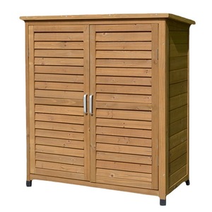manufacturer rainproof large waterproof solid wood backyard warehouse garage furniture outdoor storage garden tool cabinet