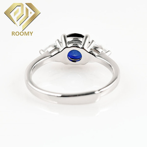 Anillo de circonia cúbica para mujer, sortija de 6,5mm, para fiesta - Product Image 4