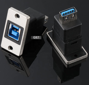 GIET Adaptateur coupleur d'extension USB 3.0 A vers USB 3.0 B rectangulaire à visser sur châssis, en alliage de zinc, sans <span class=keywords><strong>soudure</strong></span> - Product Image 4