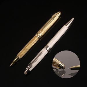 Bolígrafo VIP con Logotipo de Metal Tallado, Color Dorado, Blanco y Negro, 2 en 1, Lápiz Capacitivo Multifunción, Bolígrafo de Metal con Rodillo - Product Image 6