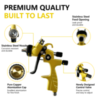 Pistolet de pulvérisation pneumatique HVLP L200 à haute atomisation pour le bricolage et les professionnels, alimentation par gravité 600 ml avec buses multi-tailles