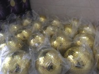 Boule disco rotative en verre miroir de 50 cm, 60 cm, 70 cm, 80 cm, 90 cm, 100 cm, décoration lumineuse pour fête à domicile, boule miroir pour Noël