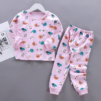 Vêtements de nuit pour enfants en coton, pyjamas d'hiver en gros, pyjama 2 pièces pour bébé