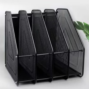 4 lưới tập tin thư mục Kệ dây kim loại lưới lưu trữ chủ tập tin Tạp Chí báo chủ 4 Tier khung Tạp Chí cho văn phòng - Product Image 1