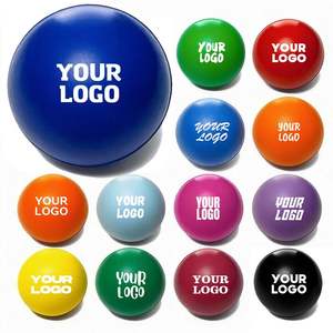 Fabricant de logos personnalisés, jouet amusant pour enfants, balle anti-stress ronde en PU avec logo, jouet anti-stress à presser pour enfants - Product Image 1