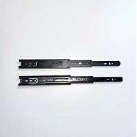 Glissière de tiroir domestique à roulement à billes, extension complète de 8 pouces (35 mm de largeur), 3 sections pliables, portable et facile à installer