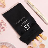 Hot Sale Black Velvet Kordel zug Tasche für Kerzen schneider Verpackung Staub Benutzer definiertes Logo Gedruckte Flanell Samt Geschenk verpackung Tasche