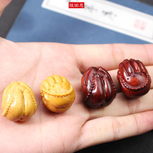 Bloodwood Wood Carving Hands Together <b>Keychain</b> Portable Decorative Ornament For Gift - Product Image 3