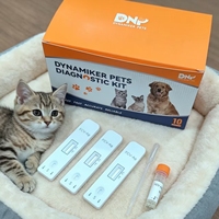 Kit de Prueba Rápida de Antígeno del Calicivirus Felino, Certificado CE, Uso Veterinario, 5-10 Minutos, DNP-506 Dynamiker Pets, 2 Años de Garantía, Fácil de Usar