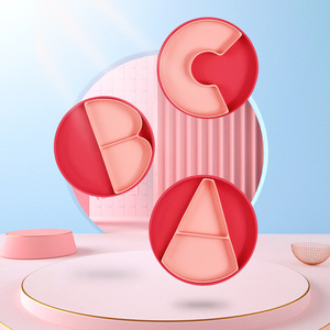 <span class=keywords><strong>Assiette</strong></span> à dîner en silicone à ventouses séparées, dessin animé personnalisé, durable, créative, transfrontalière, vaisselle pour enfants, bébé - Product Image 4