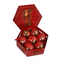 Boules suspendues imprimées à la main de 735 cm pour décorations, cadeaux, ornements d'arbre de Noël, emballées individuellement