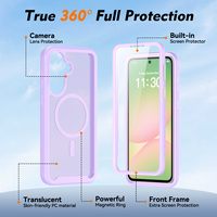 Coque de téléphone avec protection d'écran pour Samsung Galaxy A57 A37 A27 A17 A07 A06 A16 A26, anti-traces de doigts, en TPU et PC